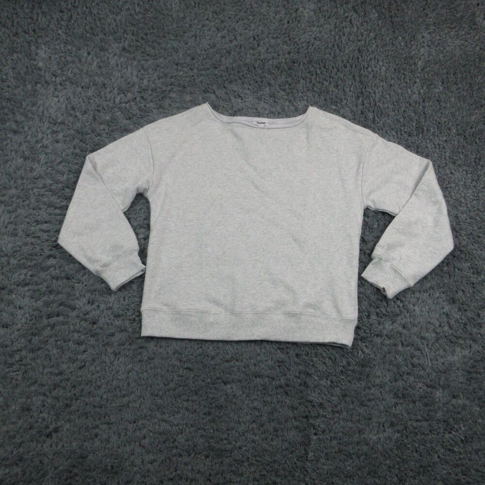 Garage Sweatshirt Pullover Womens XS Gray Boat Neck Lightweight NWT